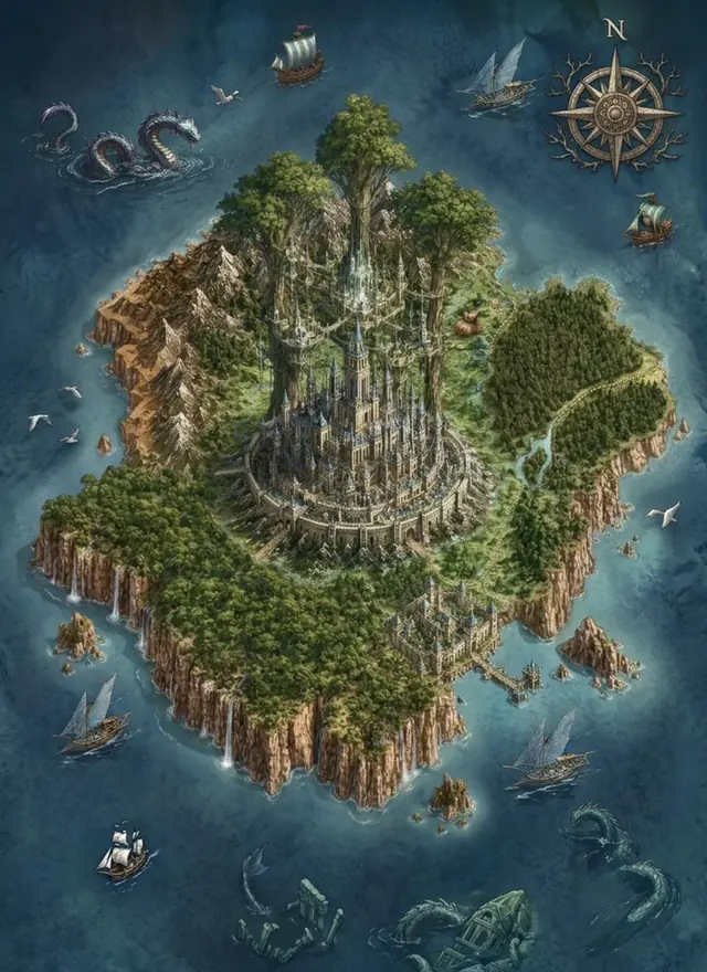 Carte de l’île d’Elyndor